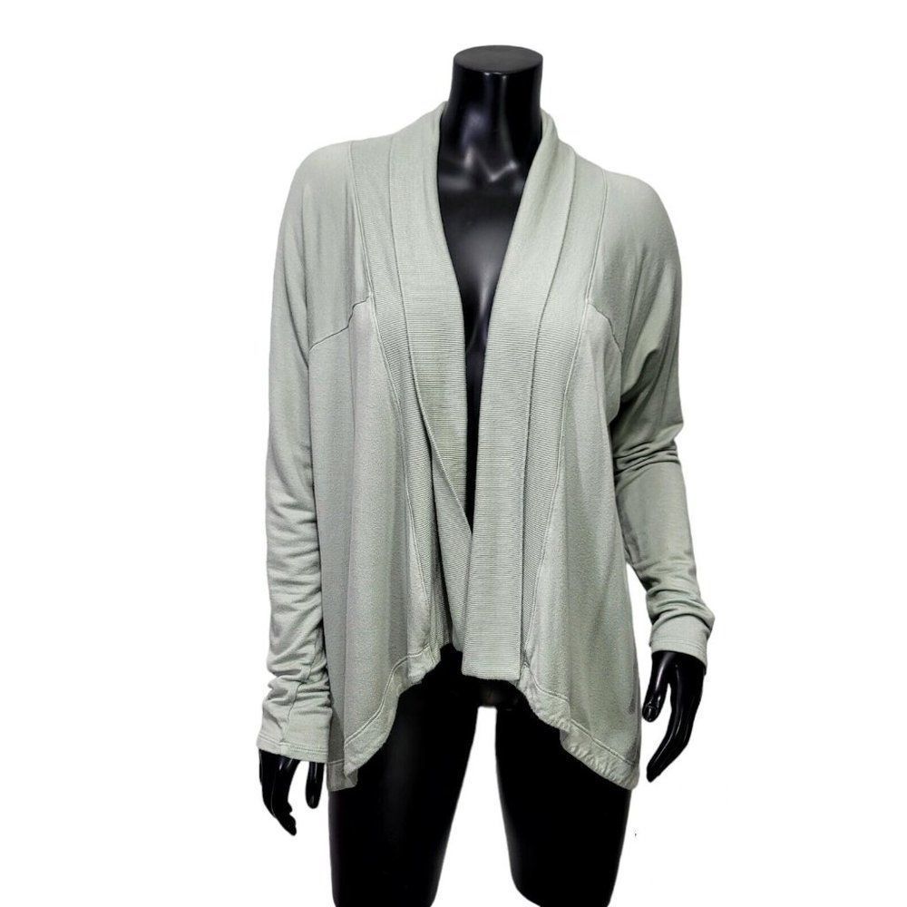 Athleta M Opal Green‎ Nirvana Wear Two Ways Wrap Lightweight Draped Front Cardi